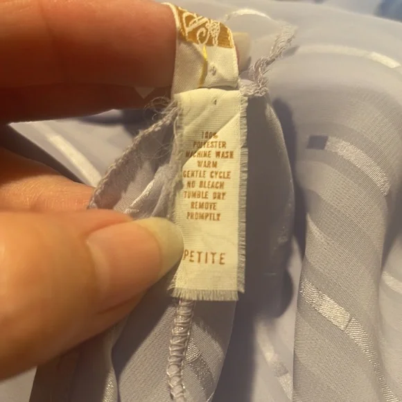 Vintage Barbizon Sheer Lavender Jacquard Stripe Ruffle Trim Teddy